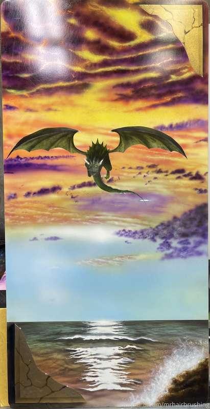 Just clear coated and latest fantasy piece. 😁