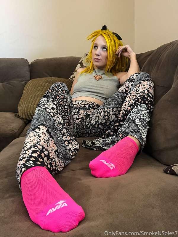 A PREVIEW of the thin hot pink socks