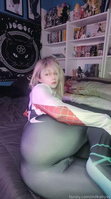 Helllooo, new to this site &lt;3
Hope you guys like my sets, both old &amp; new

Heres a Gwen Stacy bundle!
#cosplay #crossplay #femboy #twink #gay #bubblebutt #spiderman #spidergwen
