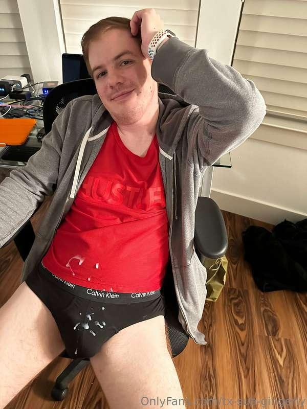 Daddy shot a big load on my new undies hehe. I’m making him ..