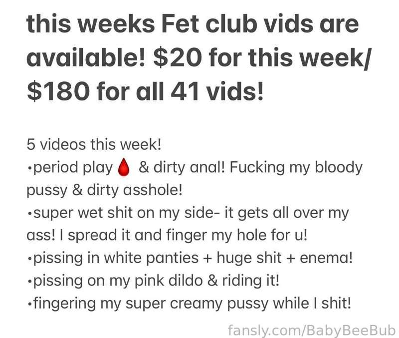 Cashapp $spookylilsub for this weeks fet club! 