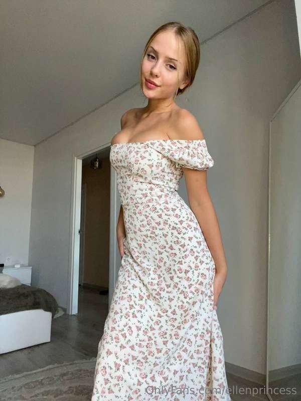 I like to wear dresses because skirts and dresses, unlike pa..
