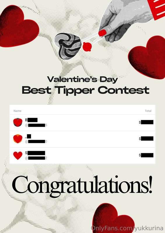 Thank you everyone who joined my Valentine's day Best Tipper..
