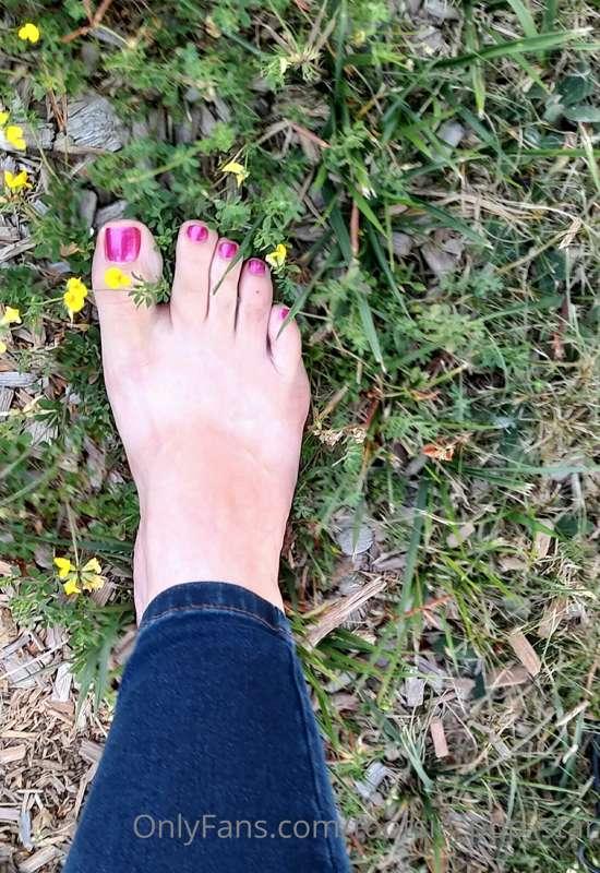 Let's pick some flowers 💖👣🌤️🌼