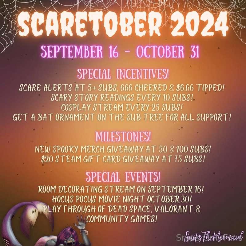 TONIGHT marks the beginning of scaretober over on Twitch! Sp..