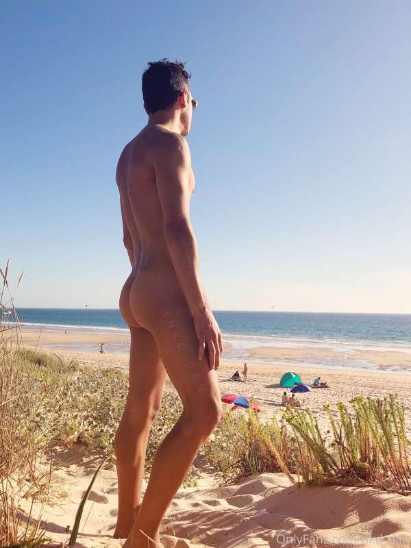 Going to a Nudist Beach and being seen by many. Looking at g..