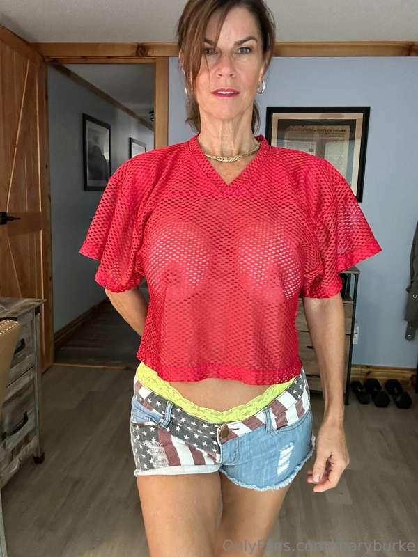 PPV *4A -20 minute workout in my see thru mesh football shir..