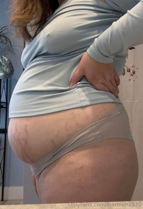 Trying on my old clothes. Size large shirt and size 8 shorts..
