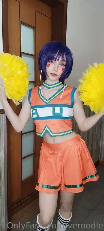 I'm dressed as your fav cheerleader with a little secret und..