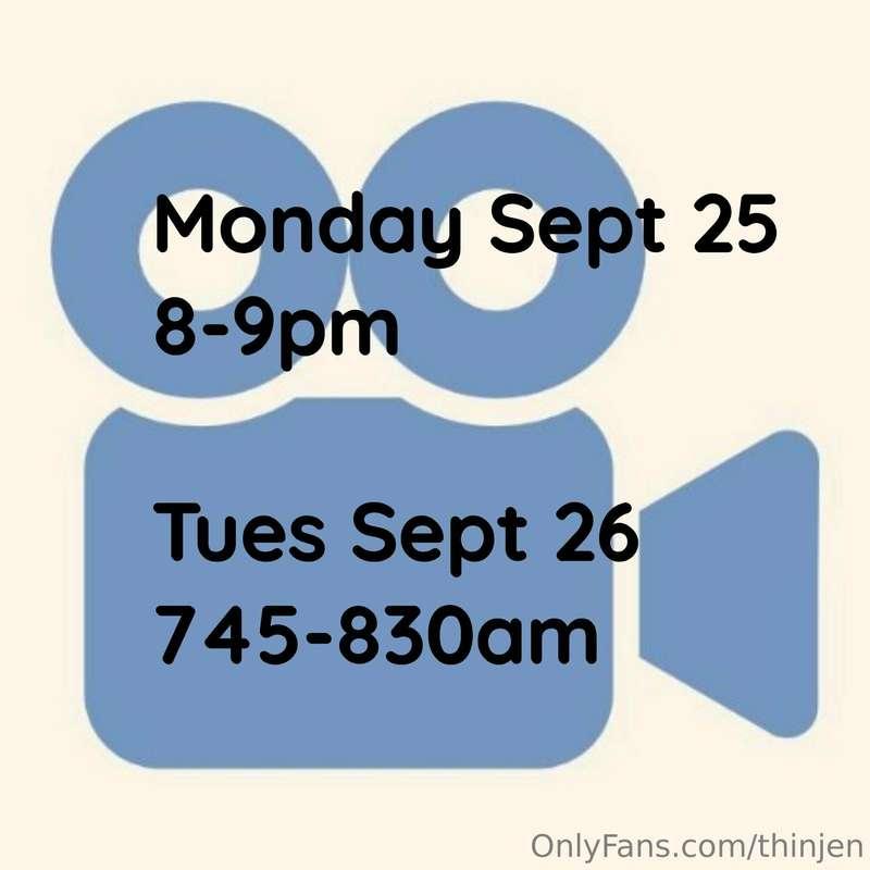 Only two guaranteed days this week. Videochat schedule. May ..