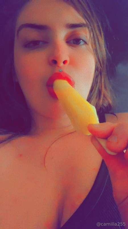 Delicious Popsicle in my mouth 👅👅👅👅🍍🍍🍍