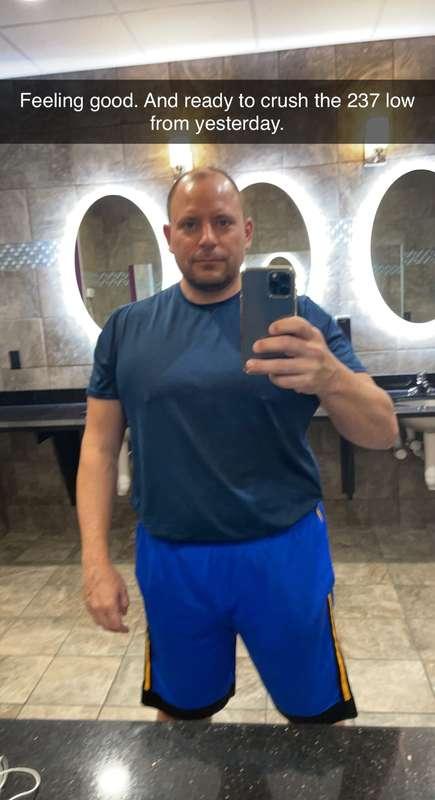 Feb 12th. 235!!! Lost 20lb since I started this routine. I’m..