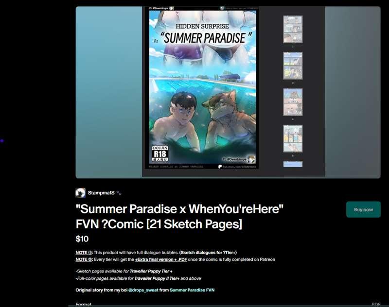  "Summer Paradise x WYRH" FVN Comic Shop! [21 Sketch Pages]