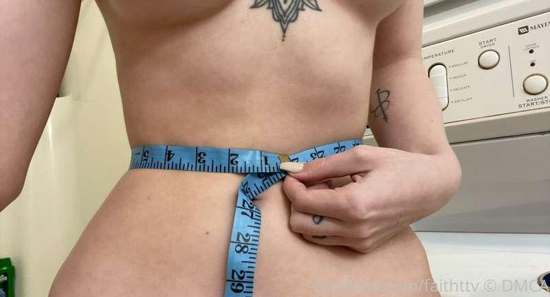 Out of curiosity after my shower I measured my waist... 24in..