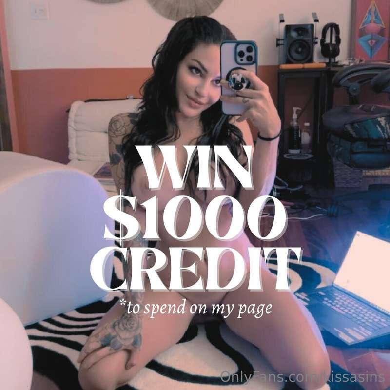 # ⚠️ ***WIN $1000 CREDIT TO SPEND ON MY PAGE!!*** ⚠️ 🎥🔞⚠️ ⚠️..