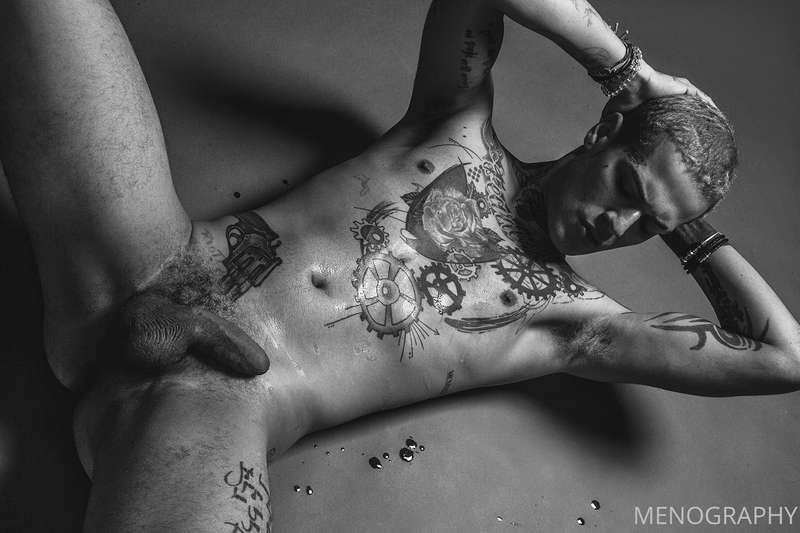 Mickey Taylor making a mess with his cum