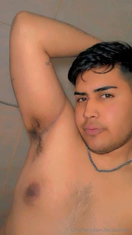 Just come lick my chest and hairy armpit, I'll be here waiti..