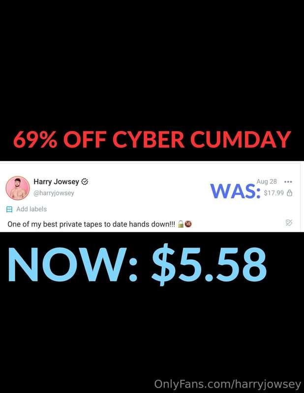 69% OFF CYBER CUMDAY https://onlyfans.com/1242764736/harryjo..