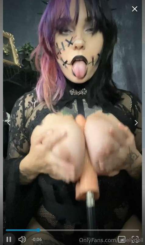 Imagine my fuckmachine is your dick and cum lots for me ok! ..