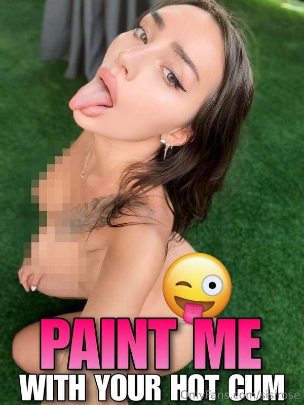 ### It turns me on so bad when I get my tits painted in hot ..