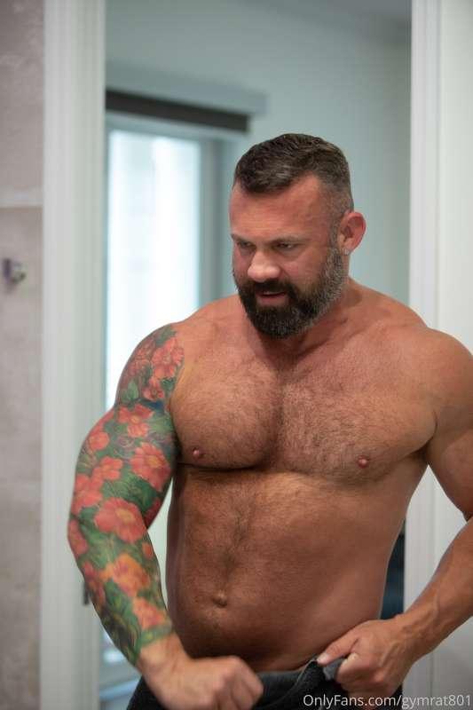 Are you sure you "caught" your dad showering? Looks a little..