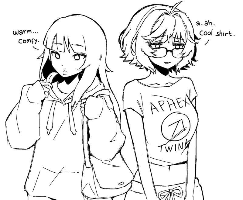 kara and aki outfit swap! (WIP)