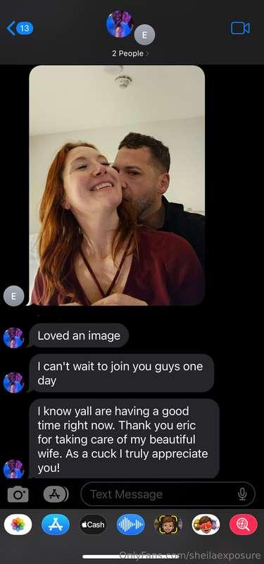 Our group chat with hubby and my Bull. When we make it to th..