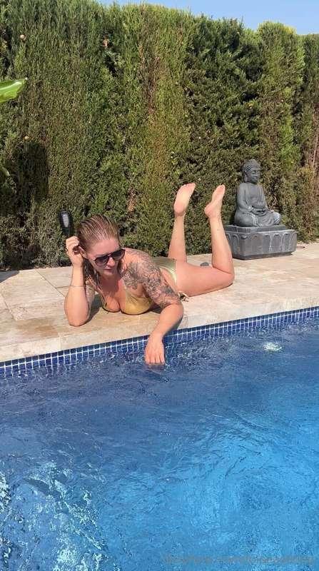 Tell me, do you want me floating in the water… or riding you..