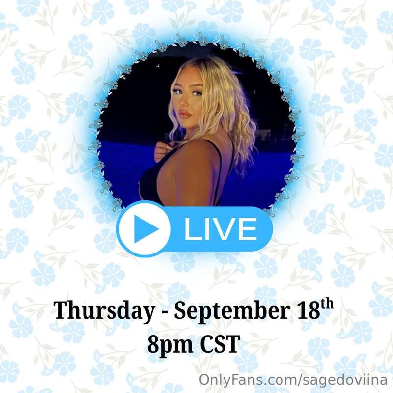 going live in a bit 💕 be ready!!