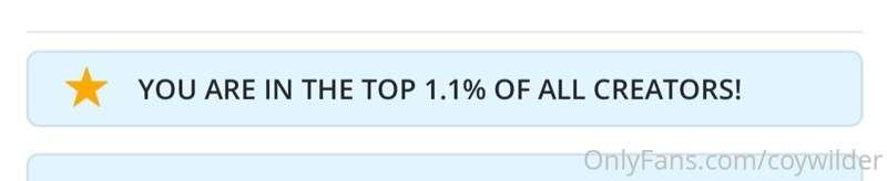 I'm in the 1.1% of ALL creators on Only Fans 😱

COME see why..