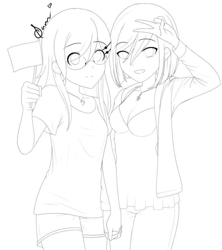 Pride Month Pt. 1 - Trans & Lesbian (Lineart)