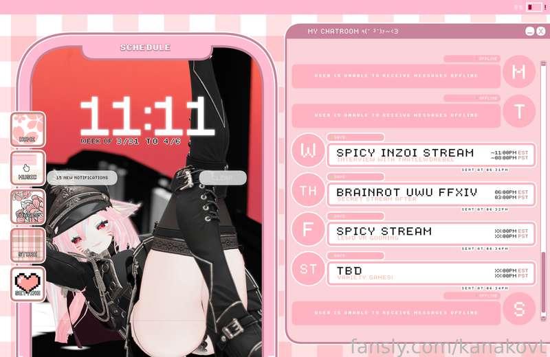 Schedule Schedule! Some silly lewd streams this week!