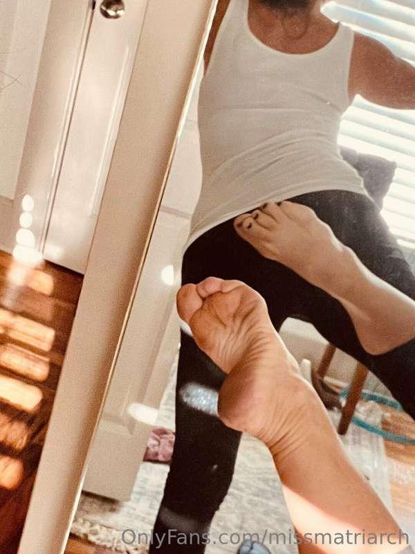 Getting some morning stretching in