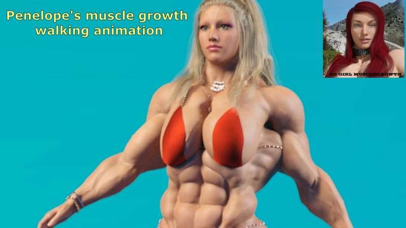 Penelope's Muscle growth walking animation