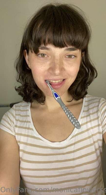 Just brushing my teeth 😌