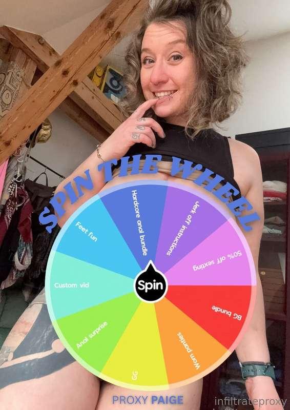 Who's feeling lucky?!! Tip $15 to spin or $25 for 2 spins ✨