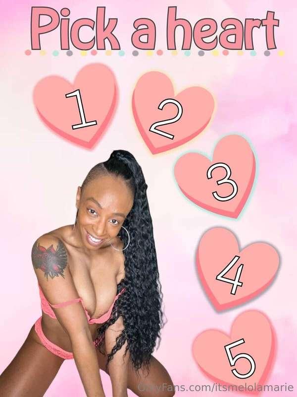 PICK A HEART GAME 💗Tip $10 and choose a number to reveal you..
