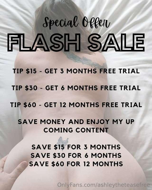 🗲🗲 FLASH SALE! 🗲🗲

Tip $15 - get 3 months FREE Trial to my V..