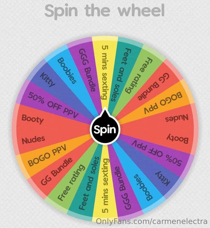 You know what time it is... cum get your goodies 😈1 spin $72..