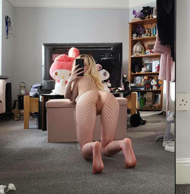 You walk into the room and I'm waiting for you like this, wh..