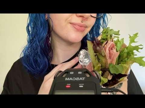 📣 EARLY ACCESS 📣 ASMR Eating A Ham & Cooked Mushroom Wrap [But I Don’t Really Like Mushrooms] 🍄