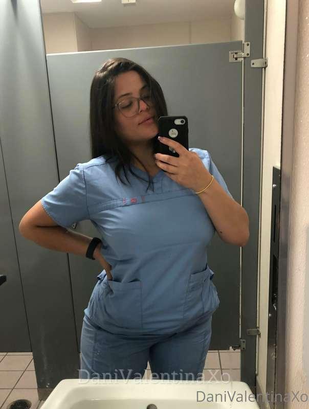 Throwback to Nurse Dani cumming at the bathroom at work 😝No ..