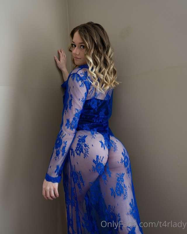 A lovely subscriber spoiled me with this blue lace from my a..