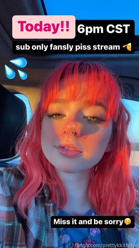 Sub only Watersports stream today at 6PM CST! Cum join me and get soaked! 