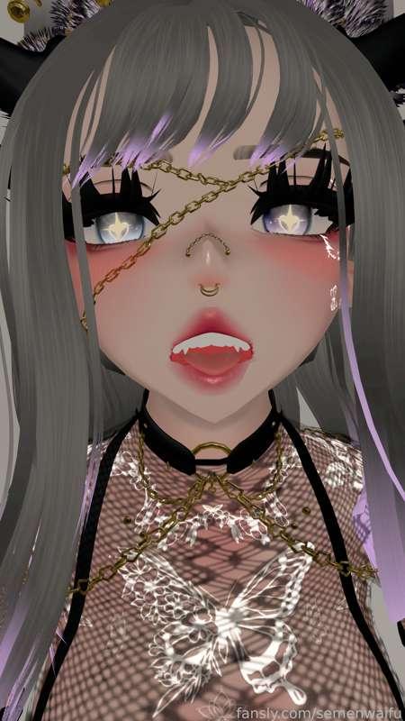 Cum on this pretty face &lt;3
~~
#VR #lewdtuber #lewd #nude #erp #virtualreality #3d #moaning #pierced #tattoo #monster #fish #human #hentai #tits #cock #ass #boobs #cumshot #cum 