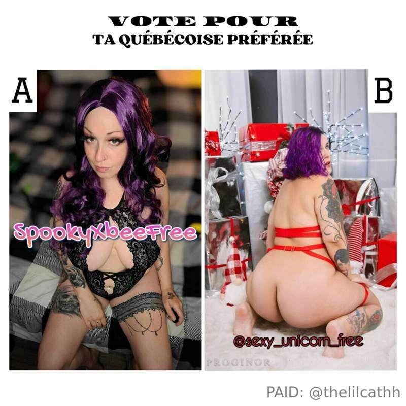 ***VOTE*** pour **TA QUÉBÉCOISE PRÉFÉRÉE** 💙

A: @spookyxbee..