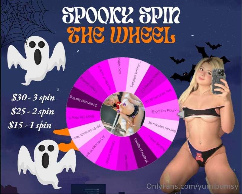 🤩Keep the Wheel Spinning🤩Creep it real this Halloween!Play a..