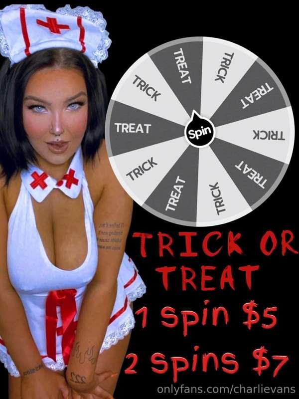 TRICK OR TREAT

TRICK? ENJOY YOUR NAUGHTY VIDEO THAT WILL ON..