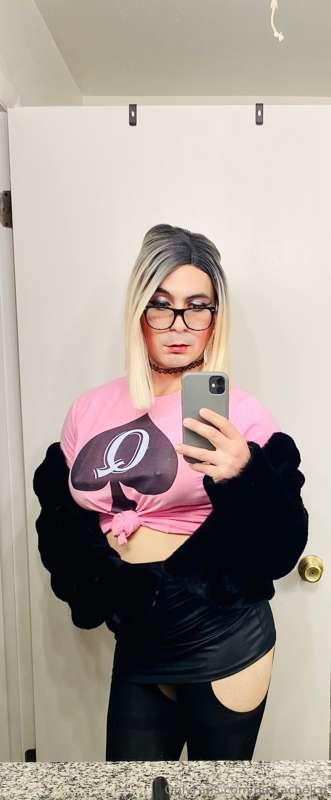 New outfit 🖤♠️❤️ #queenofspades #bbcsissy #cd