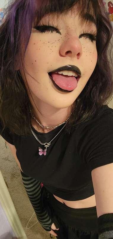 black lipstick :P